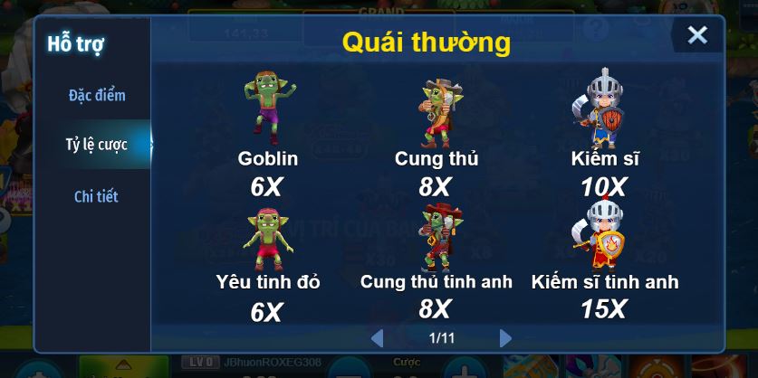 Bang tra thuong ban ca Huyen Thoai tai Vn88