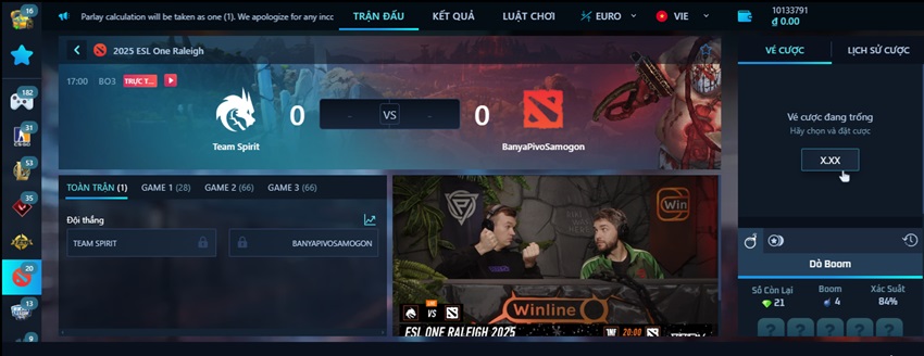 Kinh nghiem ca cuoc dota 2 W88