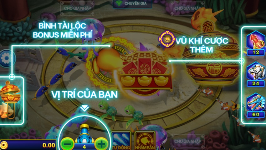 Giao diện trò chơi Cai Shen Fishing Sbobet Giao dien game Cai Shen Fishing Sbobet