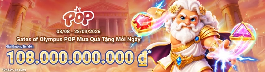 Khuyen mai Gates of Olympus POP SBOBET thang 9/2026
